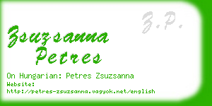 zsuzsanna petres business card